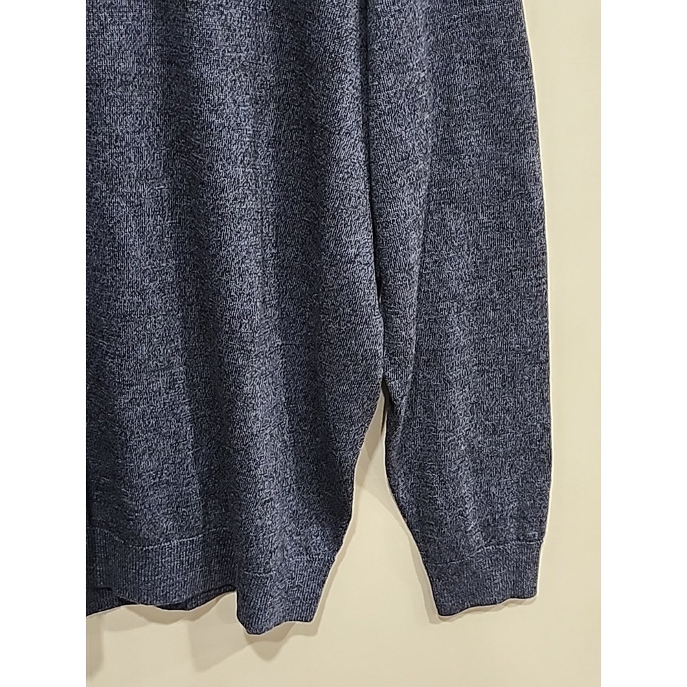 Turnbury NWT‎ Extra Fine Merino Wool Sweater Mens XL Dark Blue Round Neck Soft - Picture 5 of 12